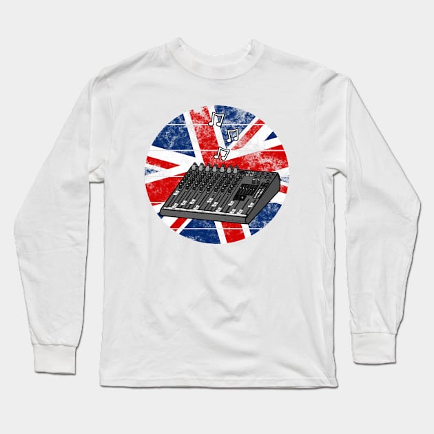 Sound Engineer UK Flag British Musician Long Sleeve T-Shirt by doodlerob